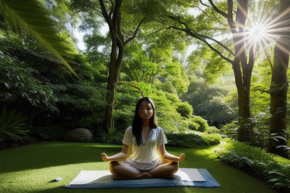 Meditação em um ambiente natural