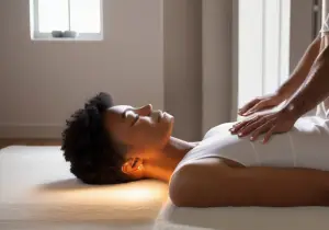 Couple practicing Reiki together