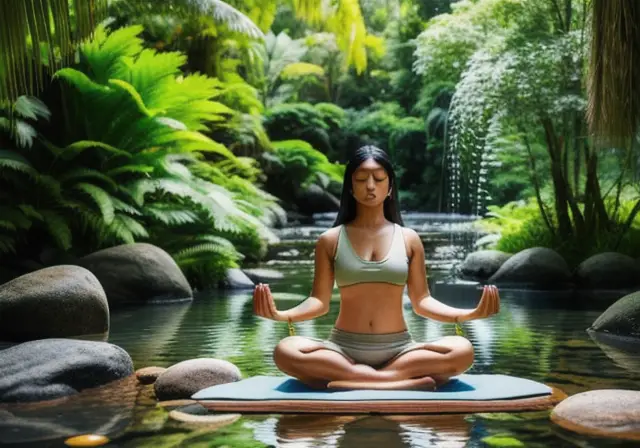 Meditação em um ambiente natural